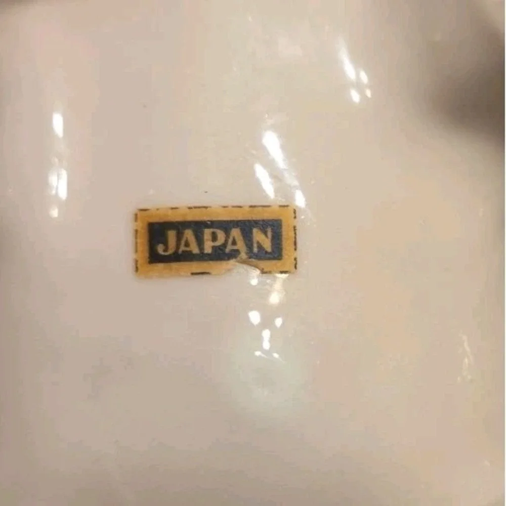 Vintage Piggy Bank Pink Flowers Gold Trim Japan True Piggy Bank Break For Money